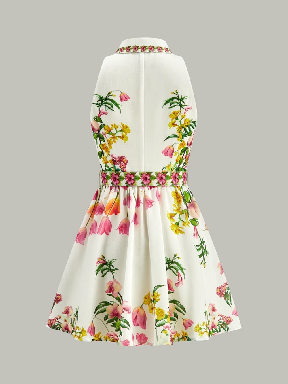 Commense Floral Print Belted Mini Dress - Picture 4 of 16